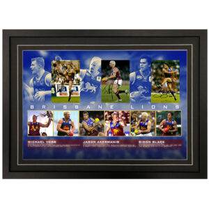 AFL - Brisbane Lions "Brownlow Medallists" Signed & Framed 4x6 Photo Display