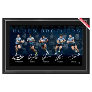 NSW Blues 2024 Blues Brothers Signed & Framed State of Origin Official NRL Lithograph