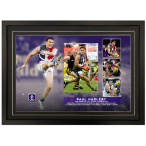 AFL - Fremantle Dockers "Paul Hasleby" Signed & Framed 8x10 Photo Display