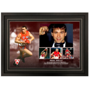 AFL - Sydney Swans "Paul Kelly" Signed & Framed 8x12 Photo Display
