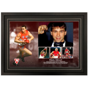 AFL - Sydney Swans "Paul Kelly" Signed & Framed 8x12 Photo Display
