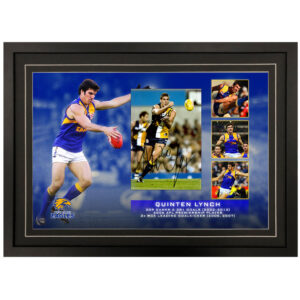 AFL - Westcoast Eagles "Quentin Lynch" Signed & Framed 8x12 Photo Display