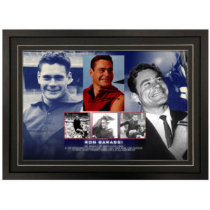 AFL - Melbourne Demons "Ron Barassi" Signed & Framed 6x8 Photo Display