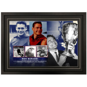 AFL - Melbourne Demons "Ron Barassi" Signed & Framed 6x8 Photo Display