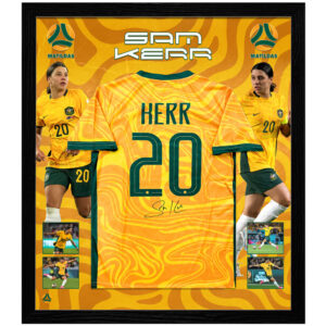 Soccer – Sam Kerr Signed & Framed Matildas Jersey