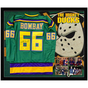 The Mighty Ducks - EMILIO ESTEVEZ Signed & Framed Jersey (Schwartz Sports Hologram)