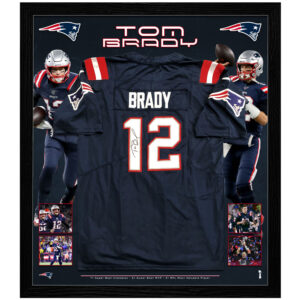 NFL – Tom Brady Signed & Framed New England Patriots Jersey