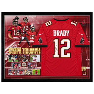 NFL – Tom Brady Signed & Framed Tampa Bay Buccaneers Deluxe Jersey (JSA)
