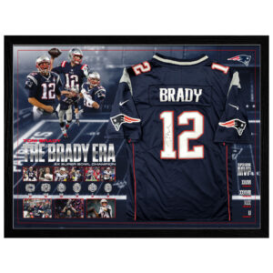 NFL – Tom Brady Signed & Framed New England Patriots Jersey (JSA)