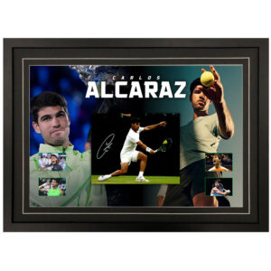 Tennis - Carlos Alcaraz Signed & Framed 8x10 Photo Display