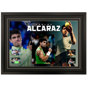 Tennis - Carlos Alcaraz Signed & Framed 8x10 Photo Display
