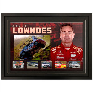 V8 Supercars - Craig Lowndes Signed & Framed 8x12 Photo Display