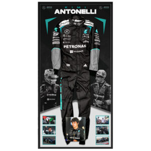 Formula 1 - Kimi Antonelli Mercedes Signed & Framed 8x10 Race suit Display