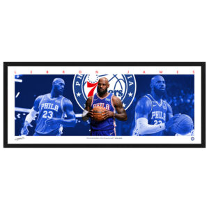 NBA Lebron James Philadelphia 76ers Mini Wings Framed Print