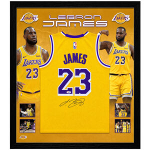 Basketball - Lebron James Signed & Framed LA Lakers Jersey (PSA/DNA)