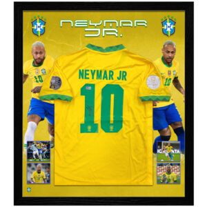 Soccer – Neymar Jr. Signed & Framed Brazil 2021 Copa America Final Jersey (Beckett)