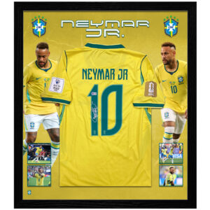 Soccer – Neymar Jr. Signed & Framed Brazil 2026 FIFA World Cup Jersey (Beckett)