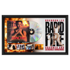 Brandon Lee - "Rapid Fire" Signed & Framed LaserDisc Vinyl
