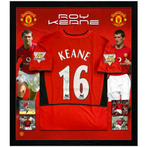 Soccer - Roy Keane Signed & Framed Manchester United Jersey (Beckett)