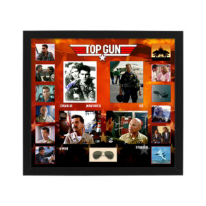 TOP GUN Tom Cruise Val Kilmer and Cast Signed 8x10 Sunglasses and Photo Display